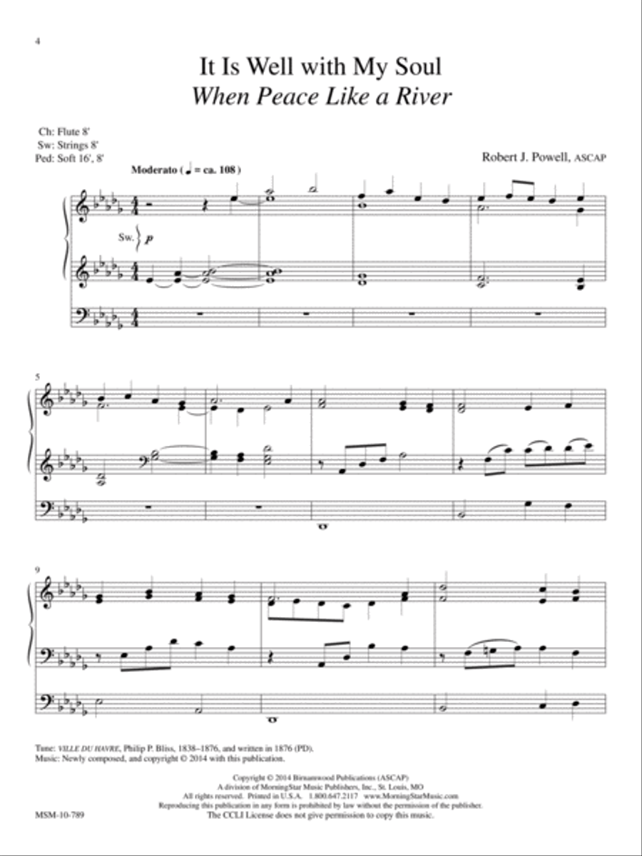 Prayerful Preludes, Set 3 Organ scores gallery preview page 4