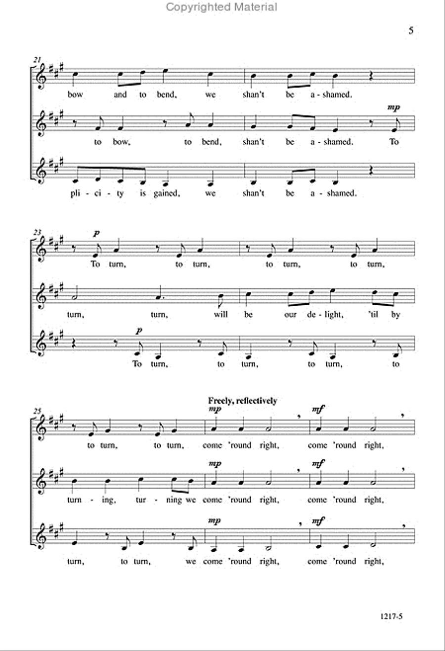 Simple Gifts - SSA Octavo SSA scores gallery preview page 4