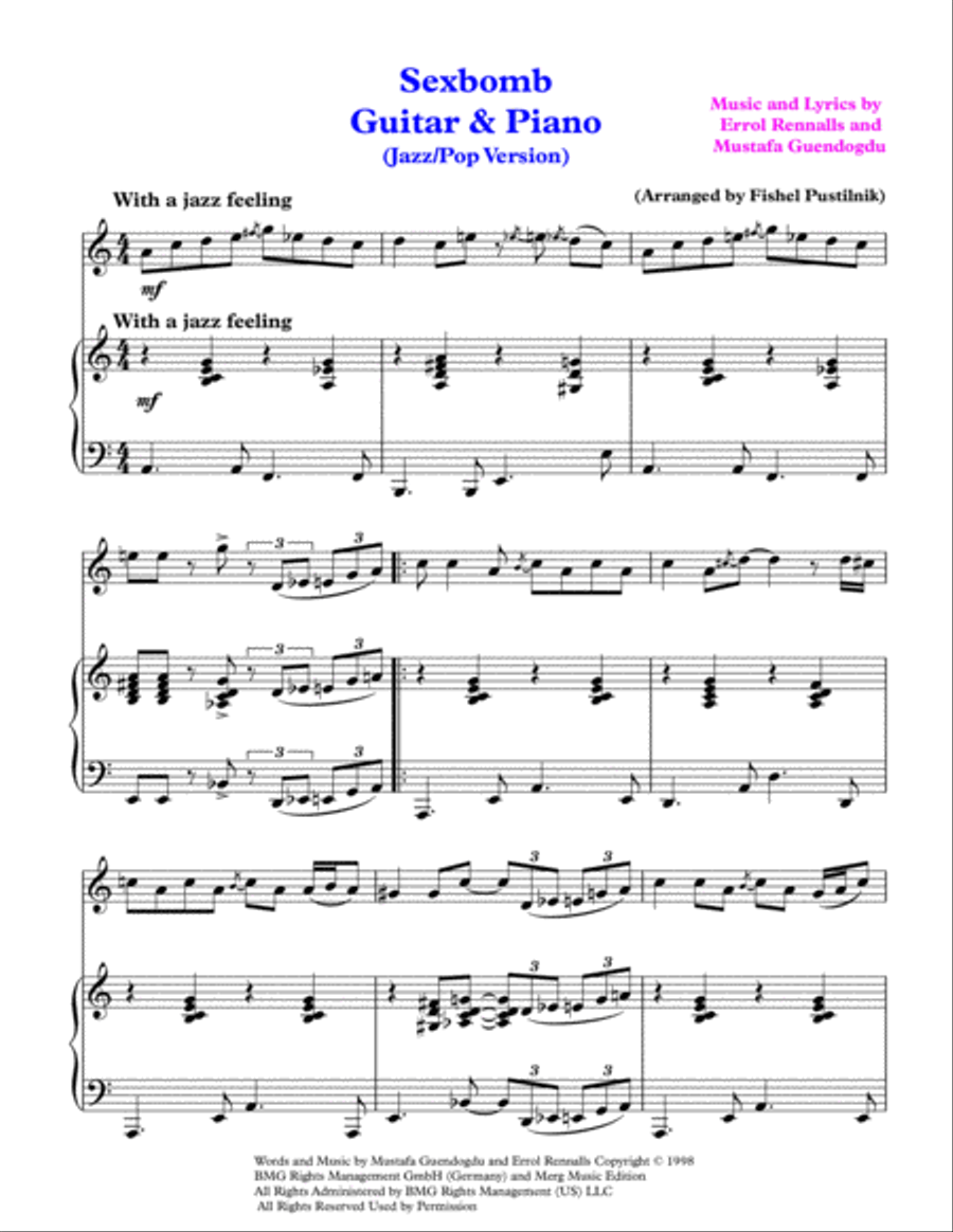 Sexbomb Guitar scores gallery preview page 2