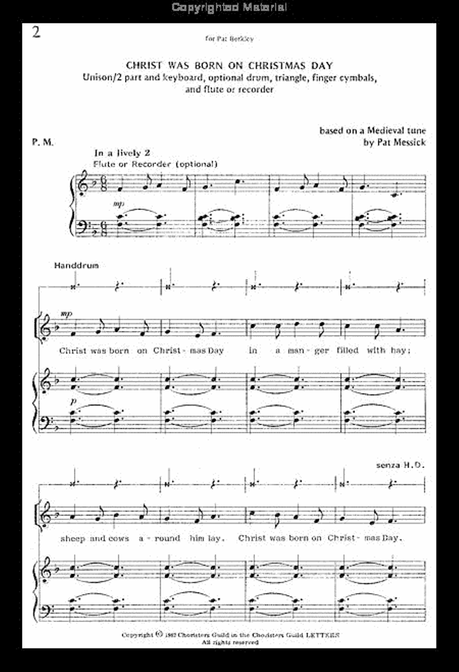 Christ Was Born on Christmas Day (Two-part) 2-Part scores gallery preview page 2