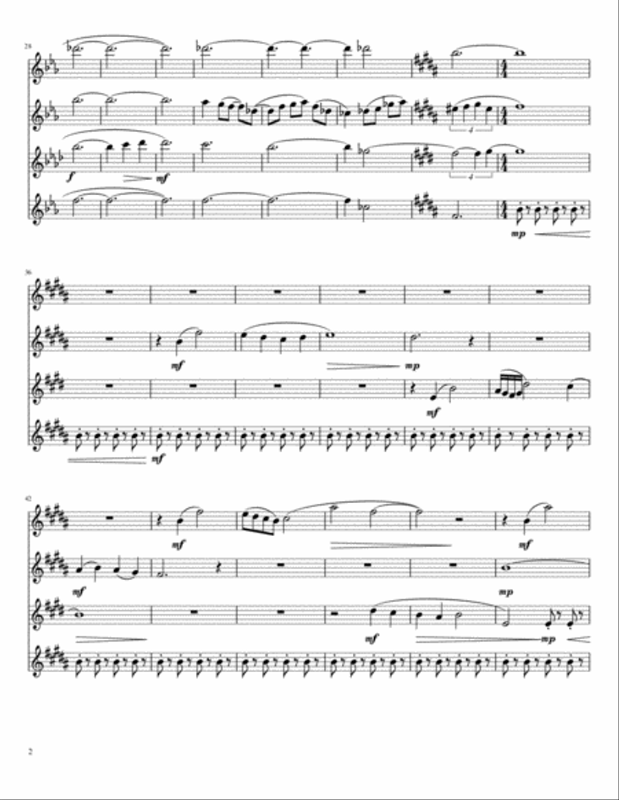 Ser Ser Woodwind Quartet scores gallery preview page 2