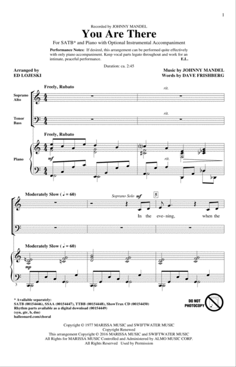 You Are There 4-Part scores gallery preview page 1
