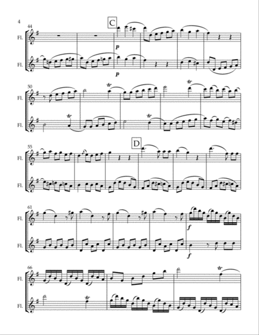 Duos Concertans Movement 1 Flute Duet scores gallery preview page 4