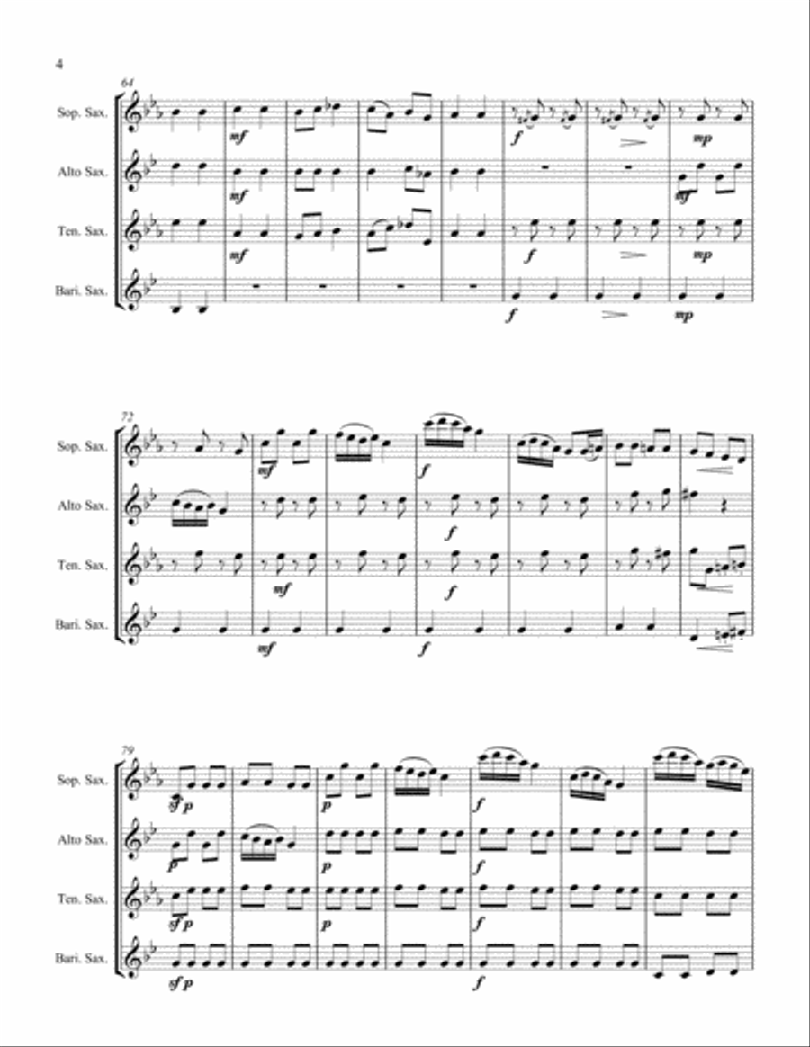 Dervish Dance Woodwind Quartet scores gallery preview page 4