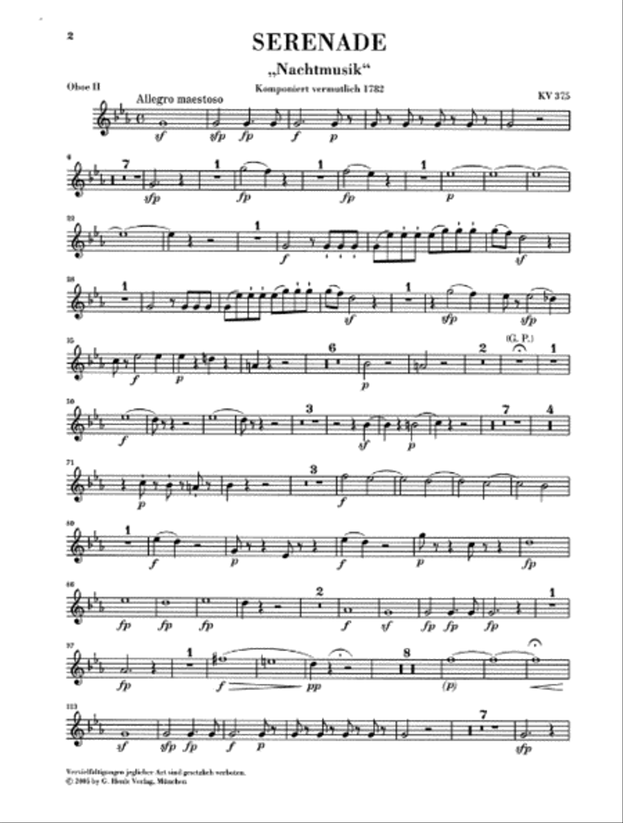 Serenade in E-flat Major, K. 375 Bassoon scores gallery preview page 5