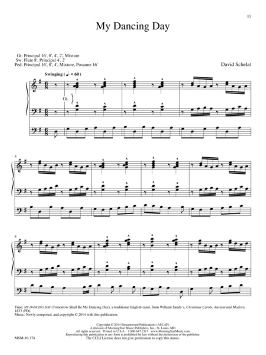 My Dancing Day Organ scores gallery preview page 1