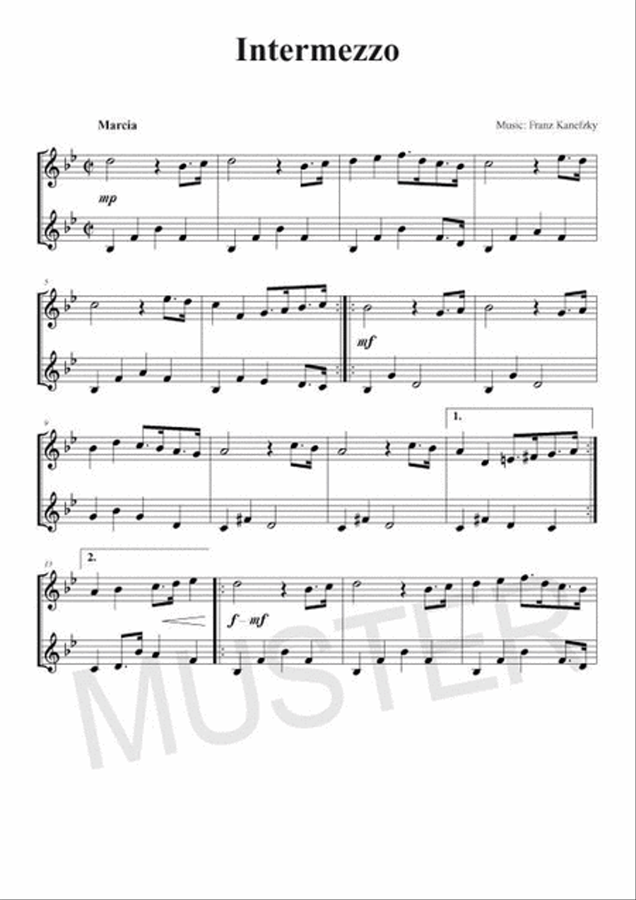 100 Leichte Duette für 2 Klarinetten Clarinet Duet scores gallery preview page 2