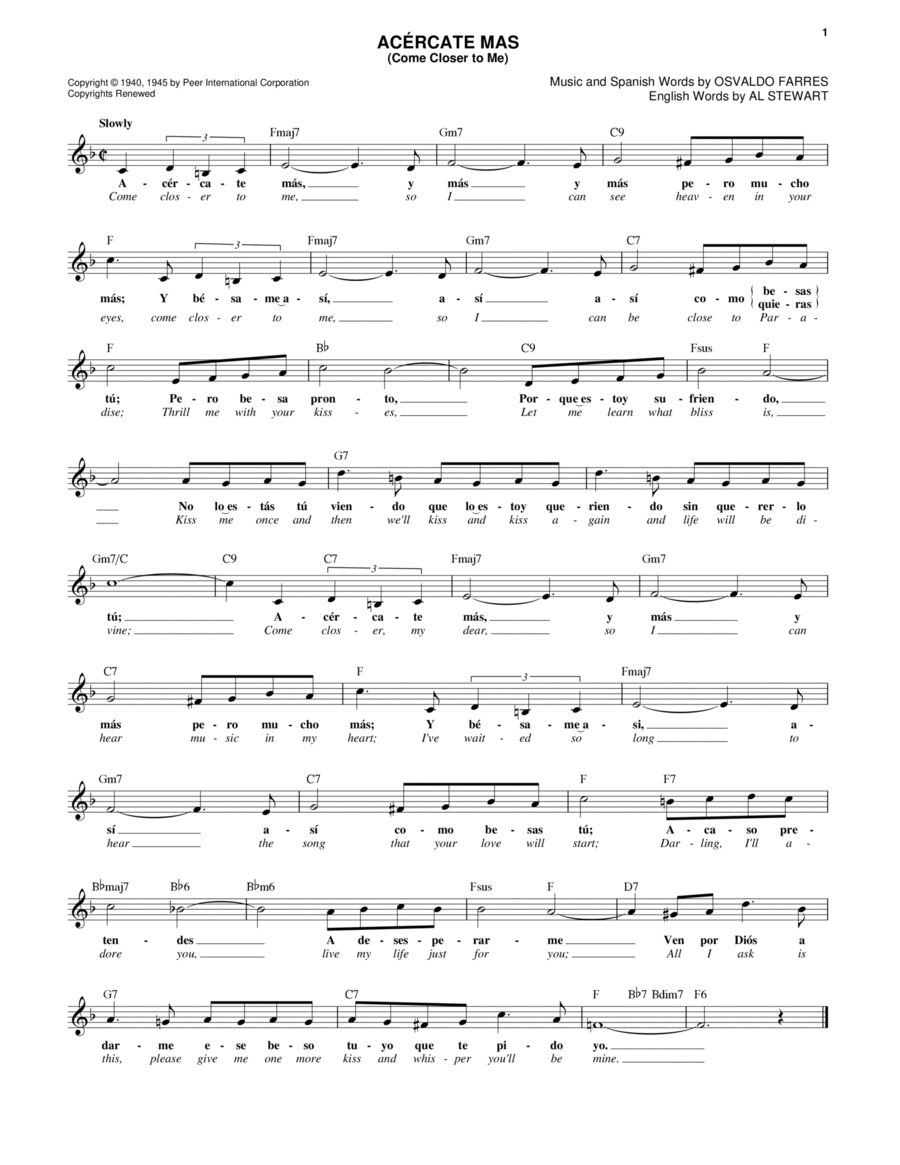 Acercate Más (Come Closer To Me)