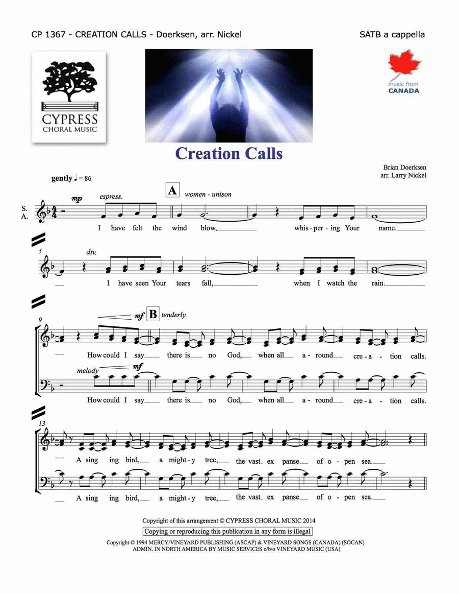 Creation Calls - a cappella