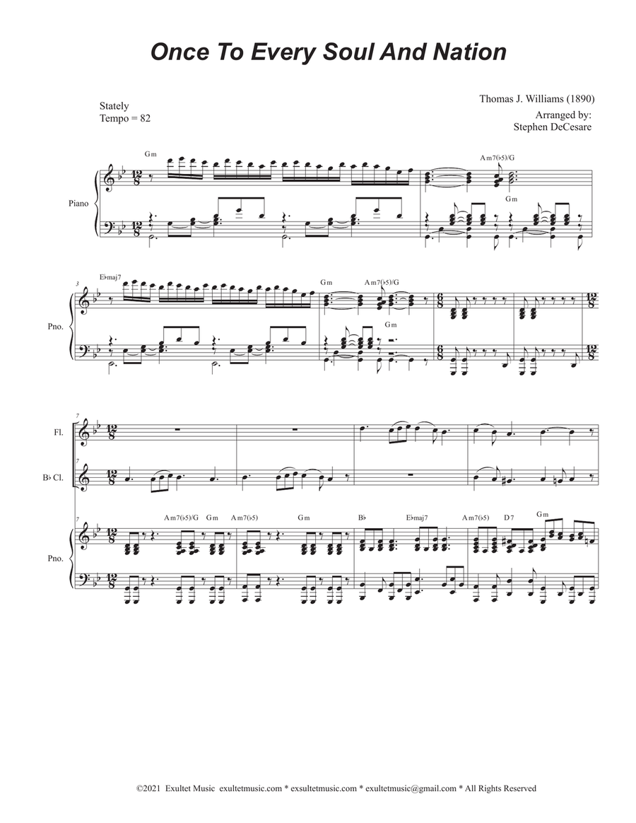 Once To Every Soul And Nation (Duet for Flute and Bb-Clarinet)