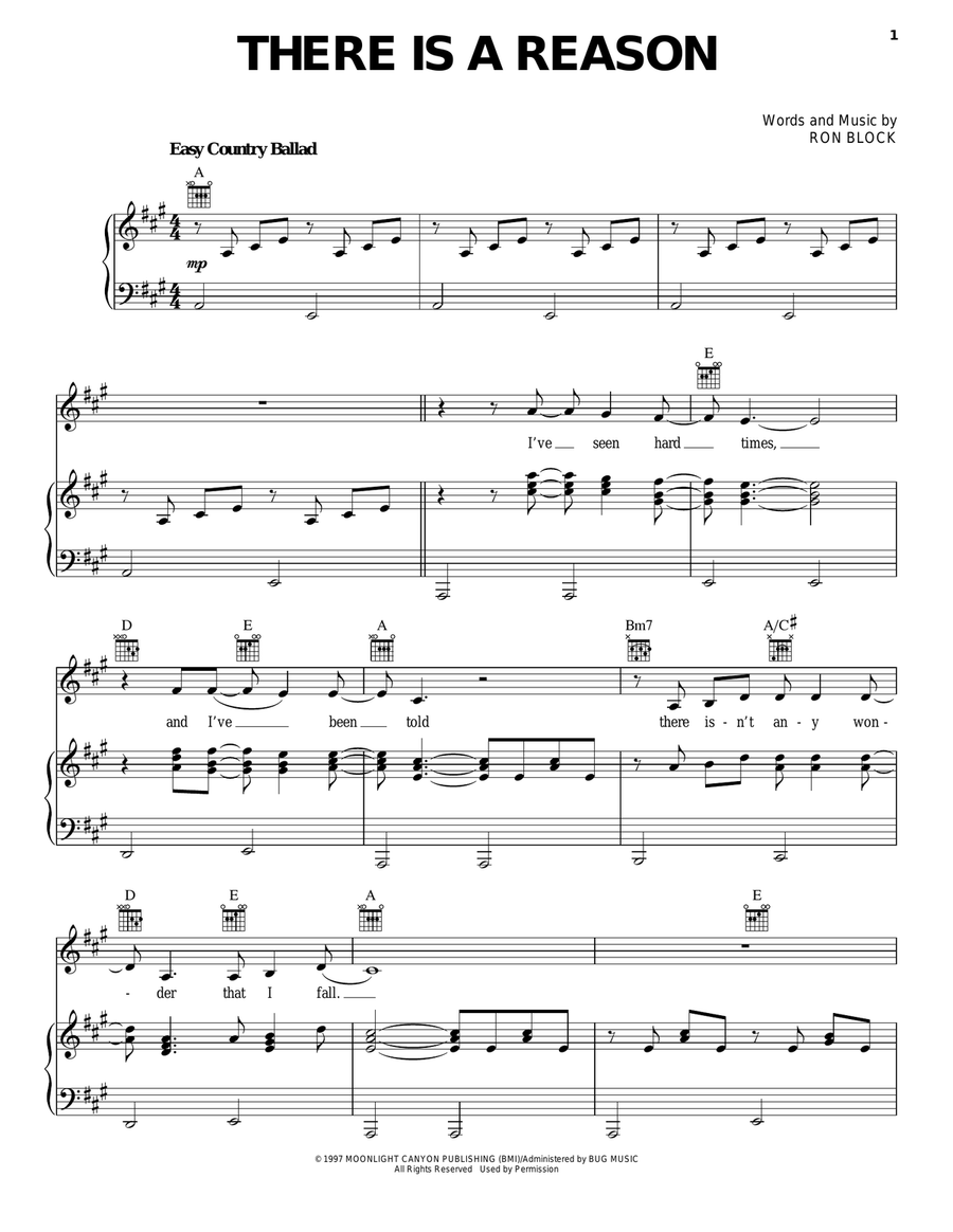 There Is A Reason Acoustic Guitar scores gallery preview page 1