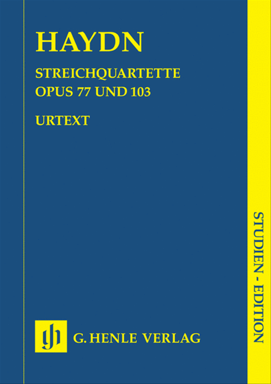 String Quartets – Volume XI Op. 77 and Op. 103 String Quartet scores gallery preview page 1