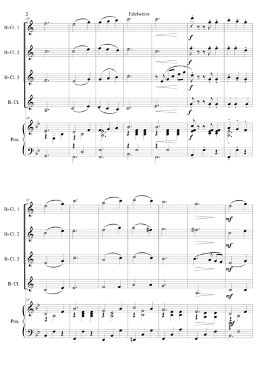 Edelweiss Bass Clarinet scores gallery preview page 2