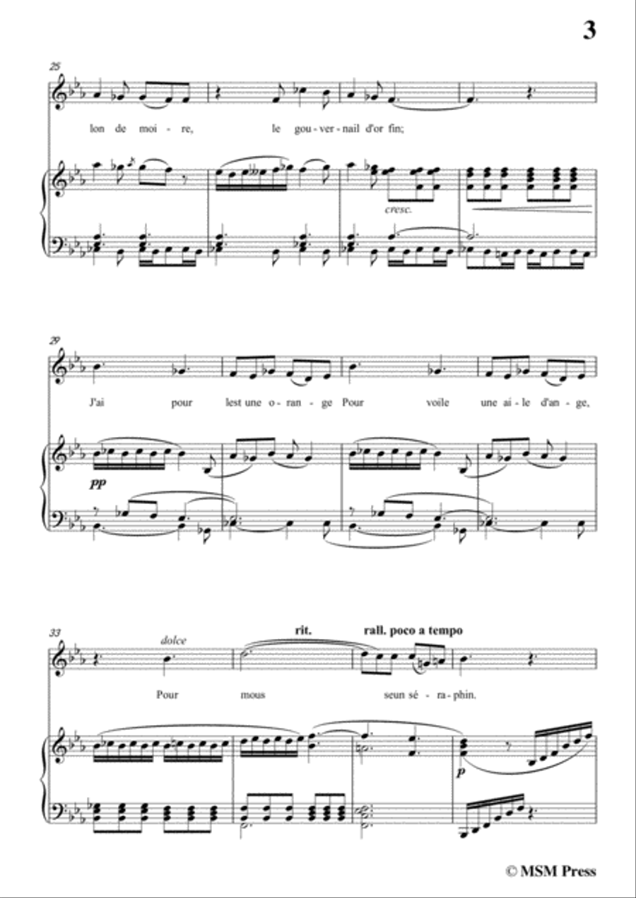 Berlioz-L'ile Inconnue in E flat Major,for voice and piano Voice Solo scores gallery preview page 5