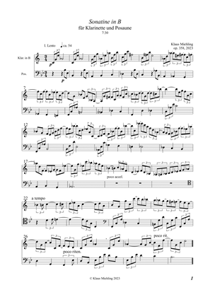 Sonatine in B für Klarinette und Posaune, op. 358 (2023)