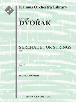 Book cover for Serenade in E for Strings, Op. 22, B. 52