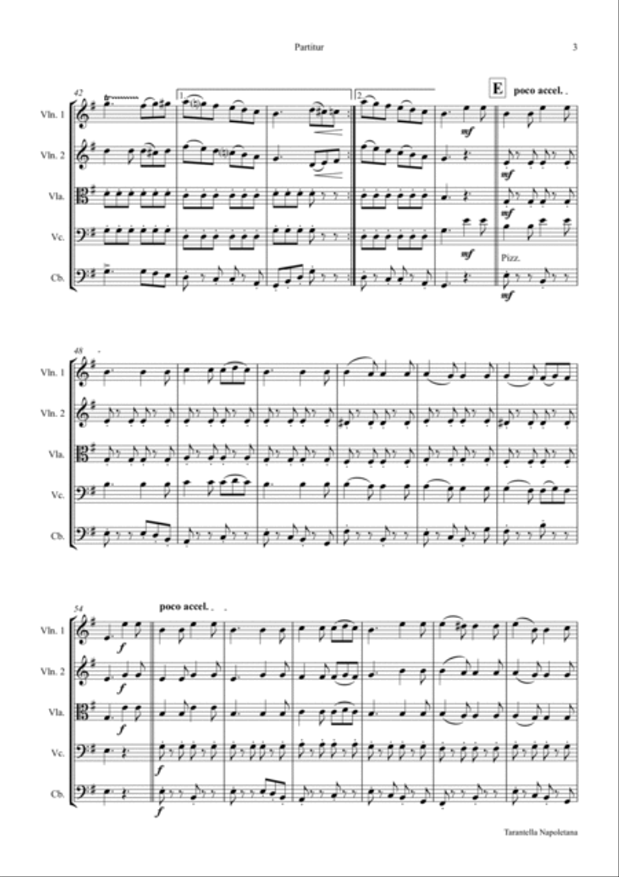 Tarantella Napoletana - Italian Folk Song - String Orchestra String Orchestra scores gallery preview page 3