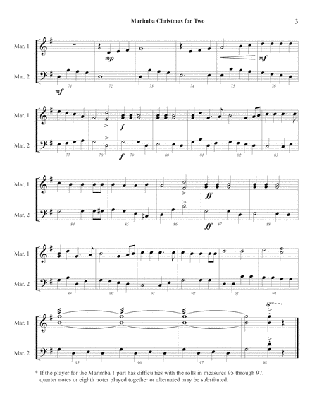 Marimba Christmas for Two by Traditional Percussion Ensemble - Digital Sheet Music
