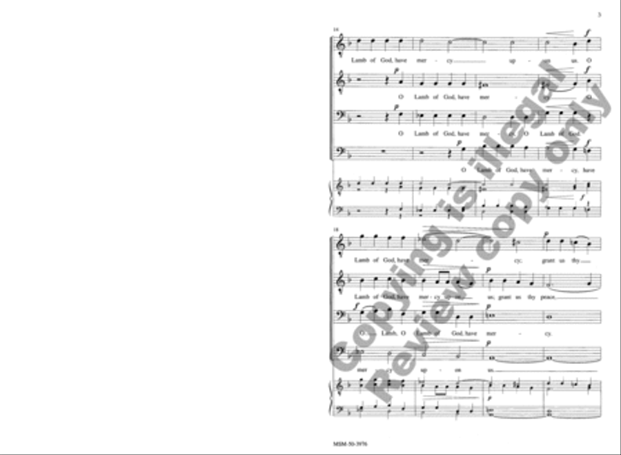 Agnus Dei TTBB scores gallery preview page 4
