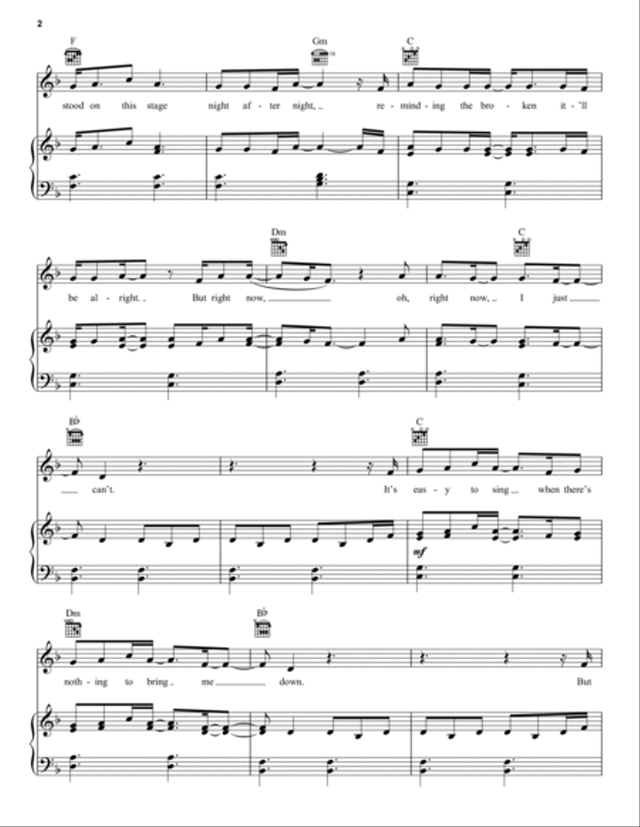 Even If Piano, Vocal, Guitar scores gallery preview page 2