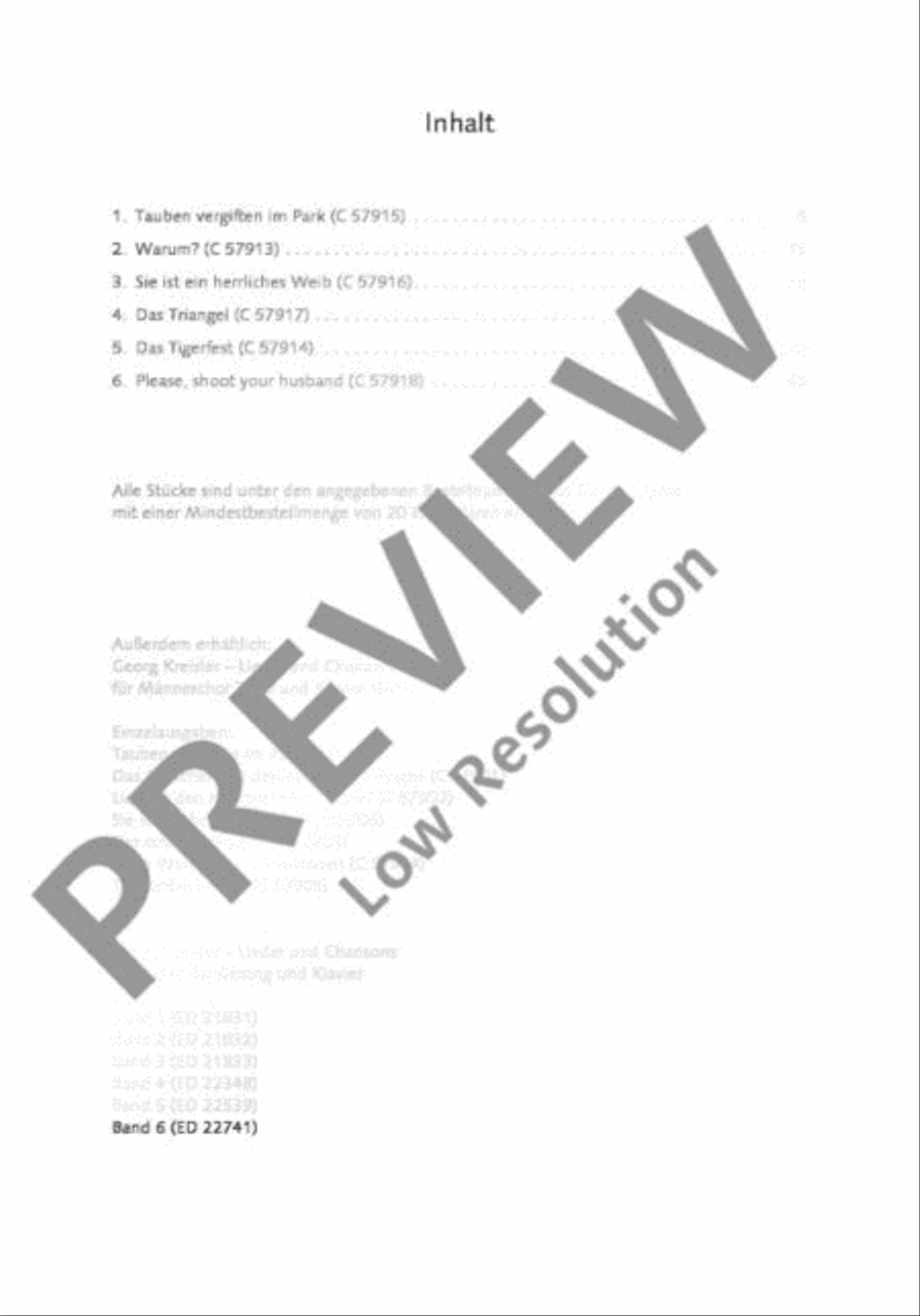 Georg Kreisler 4-Part scores gallery preview page 4