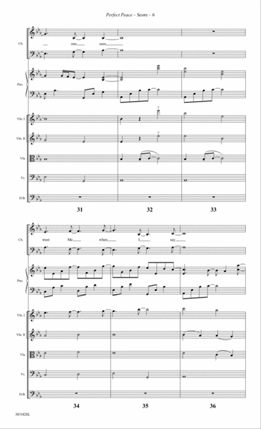Perfect Peace - Instrumental Ensemble Score and Parts Choir scores gallery preview page 9