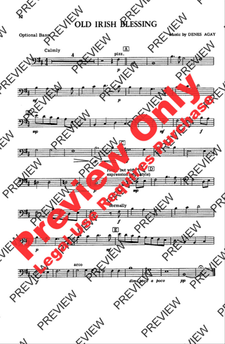 Old Irish Blessing 4-Part scores gallery preview page 12