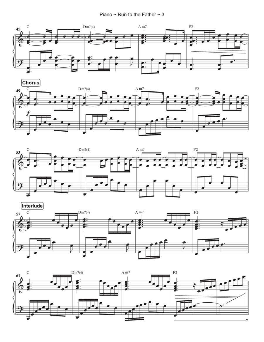 Run To The Father Piano Solo scores gallery preview page 4