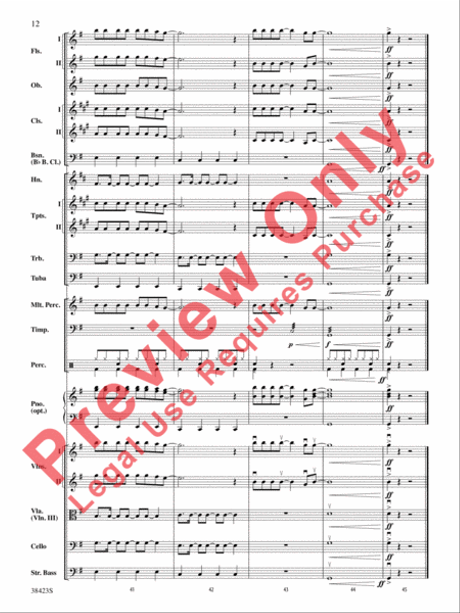 Edge of Glory Full Orchestra scores gallery preview page 13