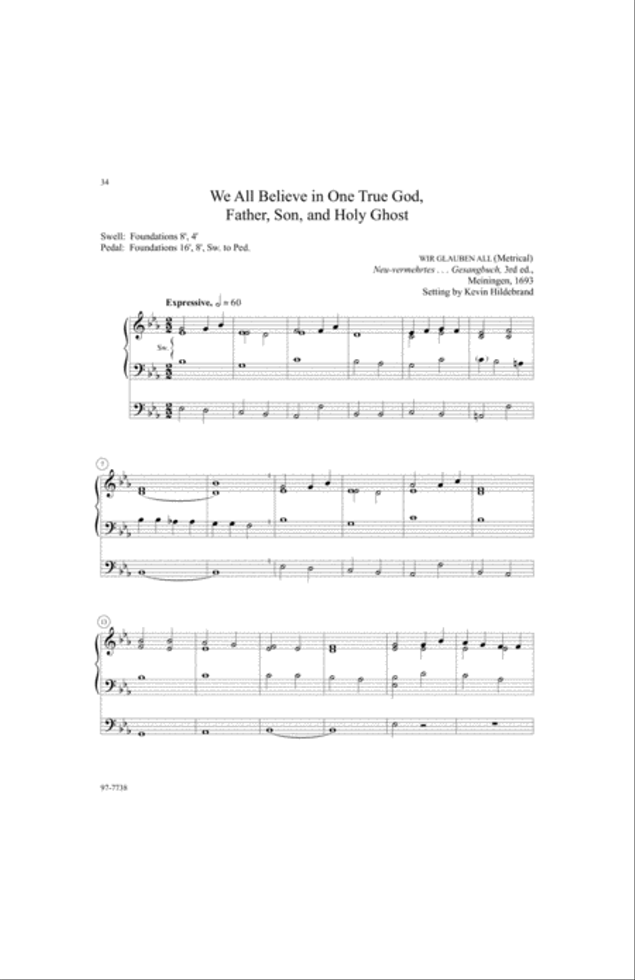 Salvation unto Us: Twelve Easy Organ Preludes for Reformation Organ scores gallery preview page 13