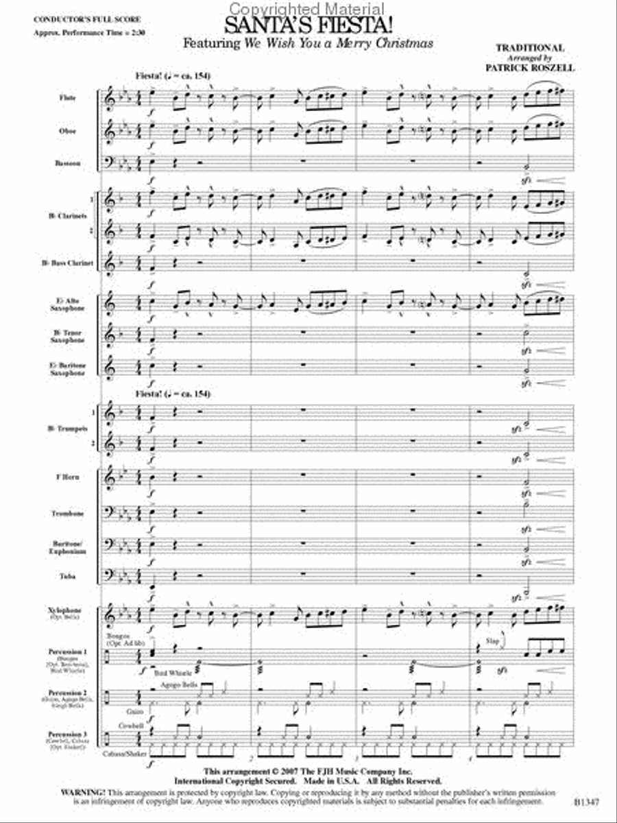 Santa's Fiesta! Concert Band scores gallery preview page 2