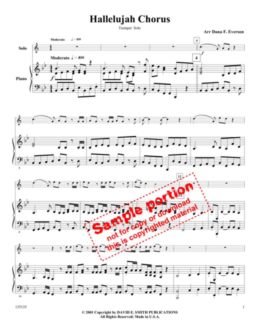 Hallelujah Chorus Flute scores gallery preview page 2