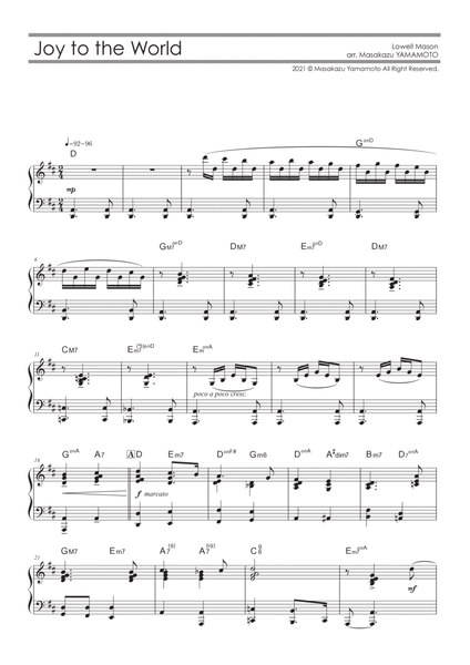 Joy to the World [Piano solo / intermediate] image number null