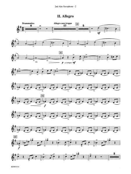 Fanfare and Allegro: 2nd E-flat Alto Saxophone