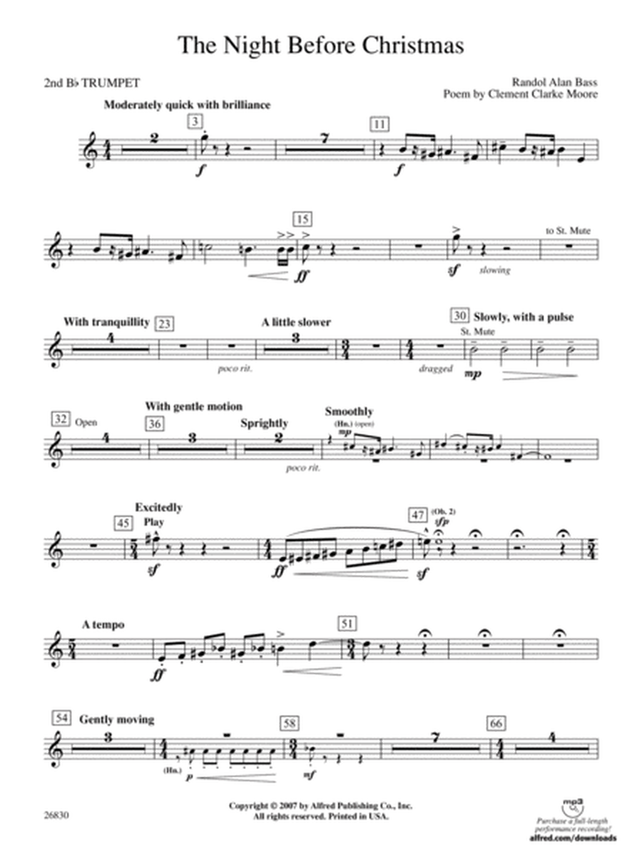 The Night Before Christmas: 2nd B-flat Trumpet