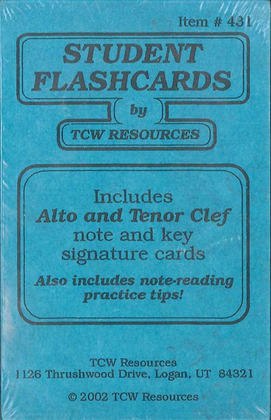 Book cover for Alto and Tenor Student Flashcards - Teal