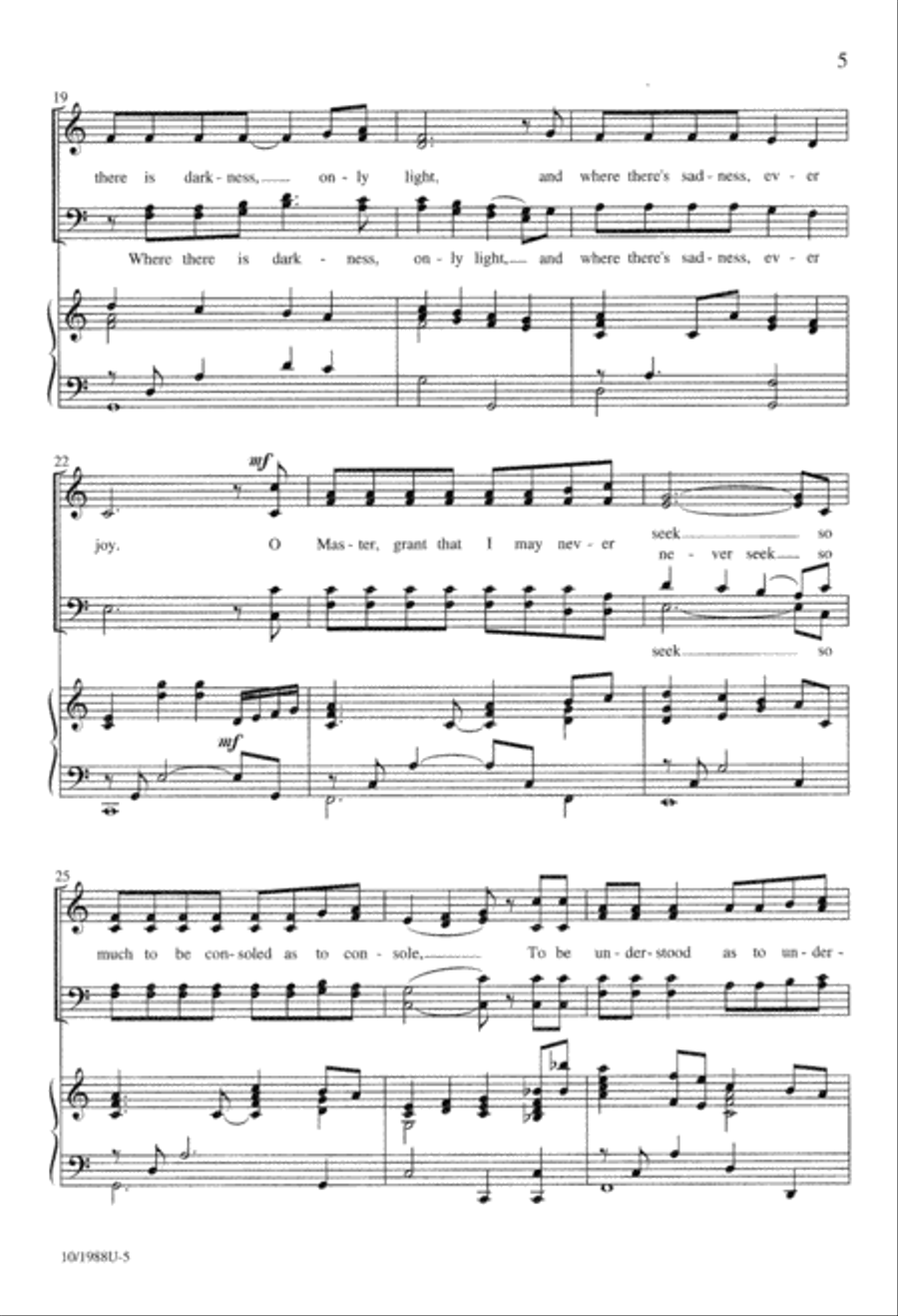 Make Me a Channel of Your Peace 4-Part scores gallery preview page 6