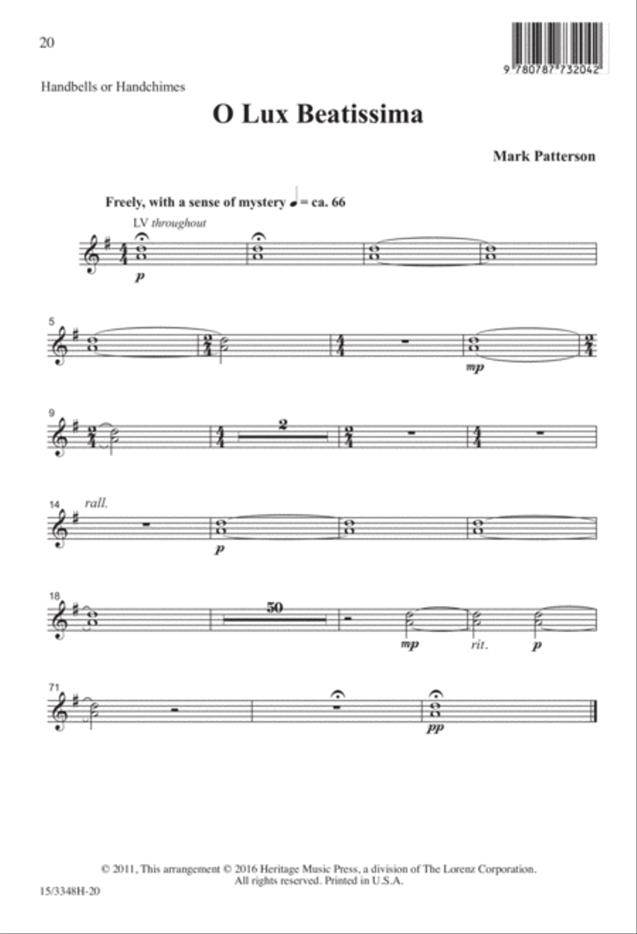 O Lux Beatissima 4-Part scores gallery preview page 20