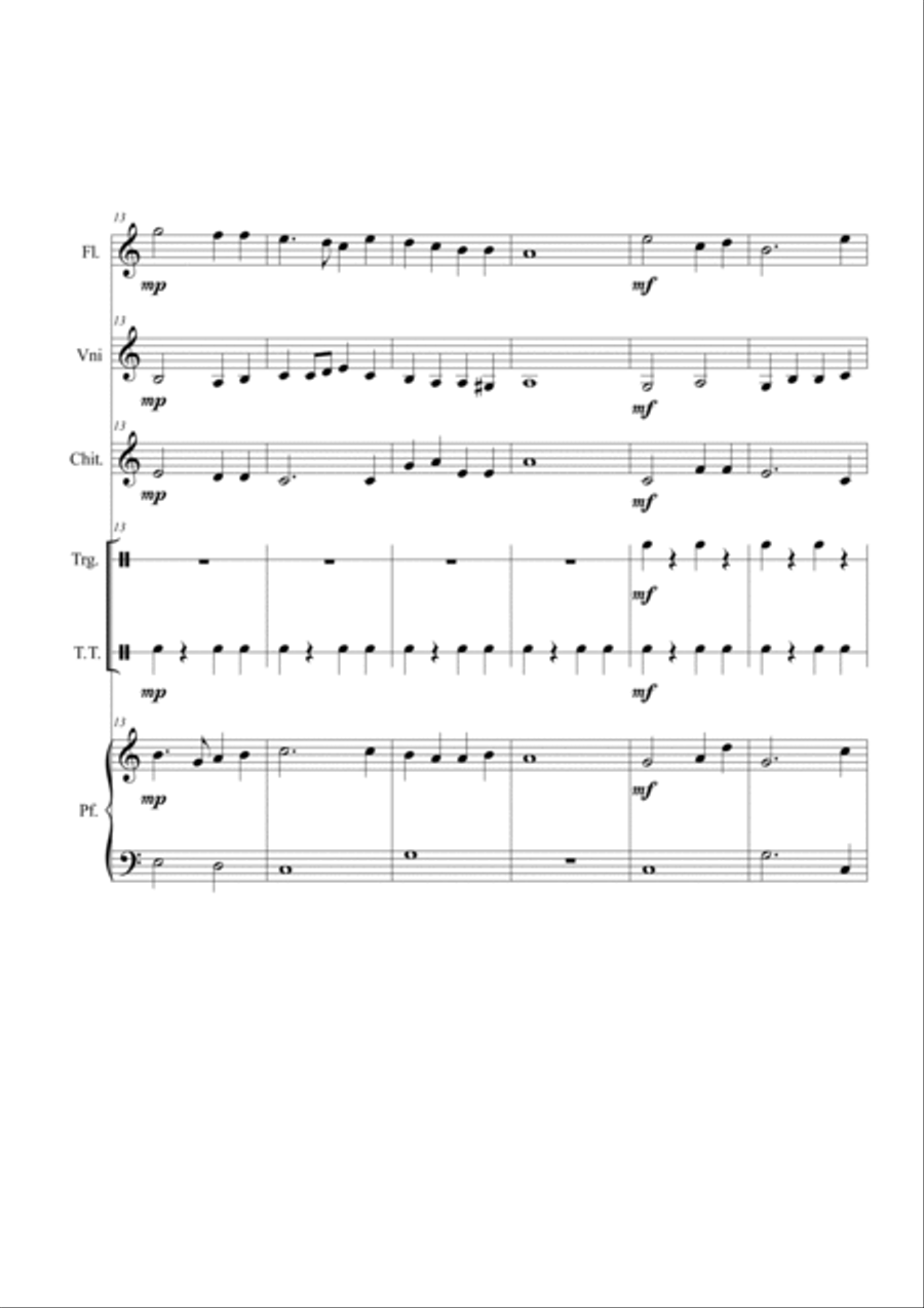 Pavane d'Angleterre Flute scores gallery preview page 3
