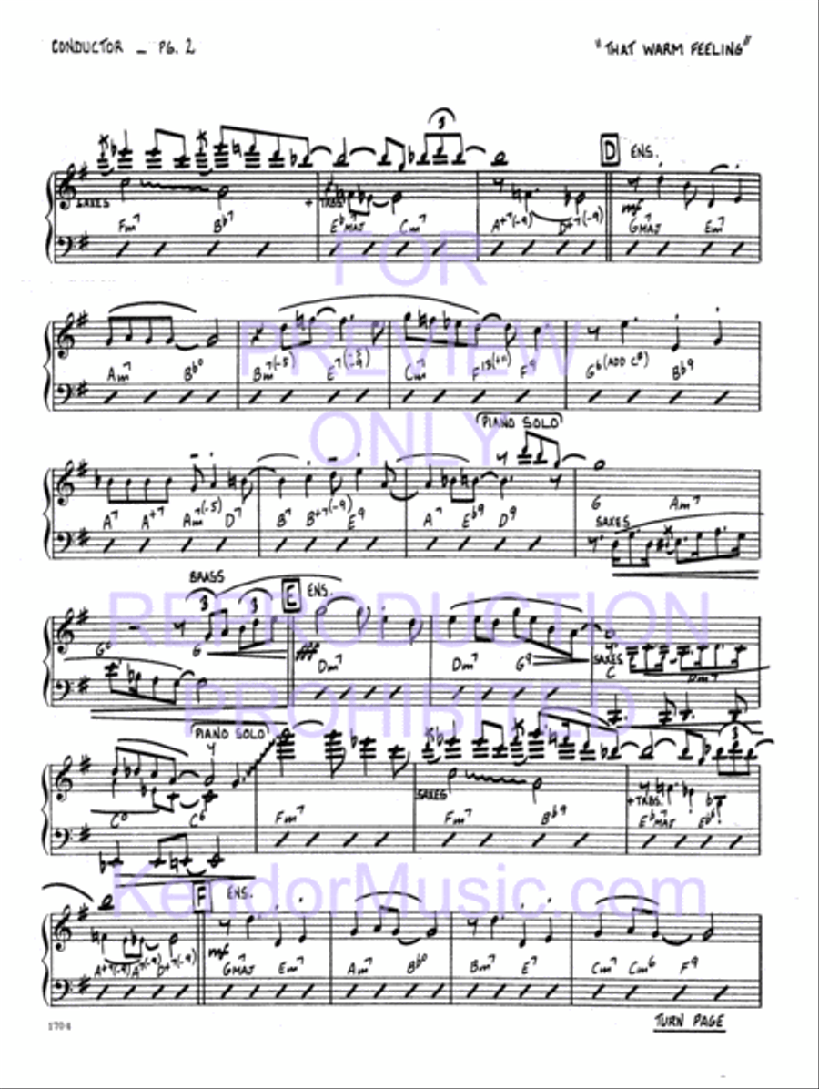 That Warm Feeling Jazz Ensemble scores gallery preview page 3