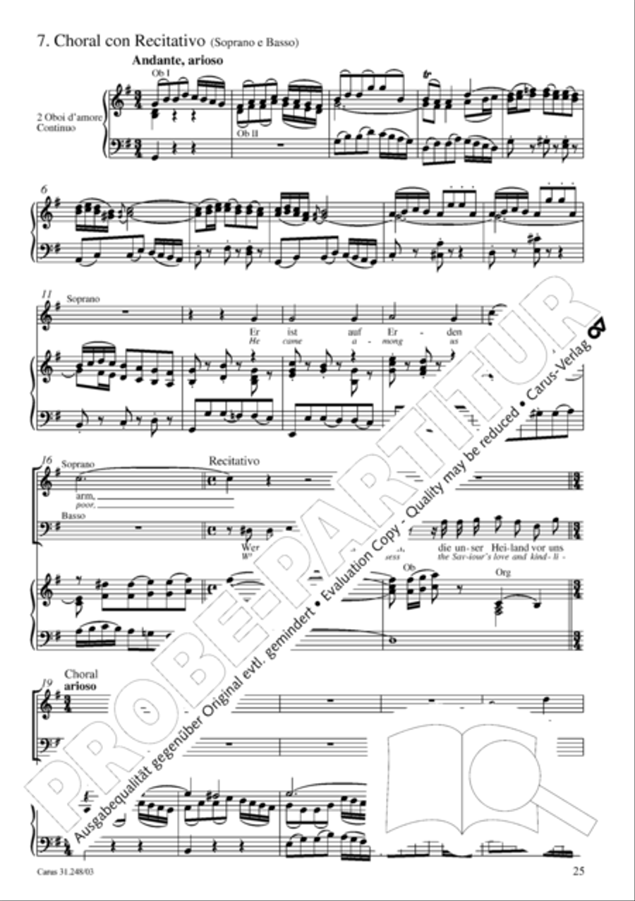 Christmas oratorio (Weihnachtsoratorium, Teile I-III) 4-Part scores gallery preview page 30