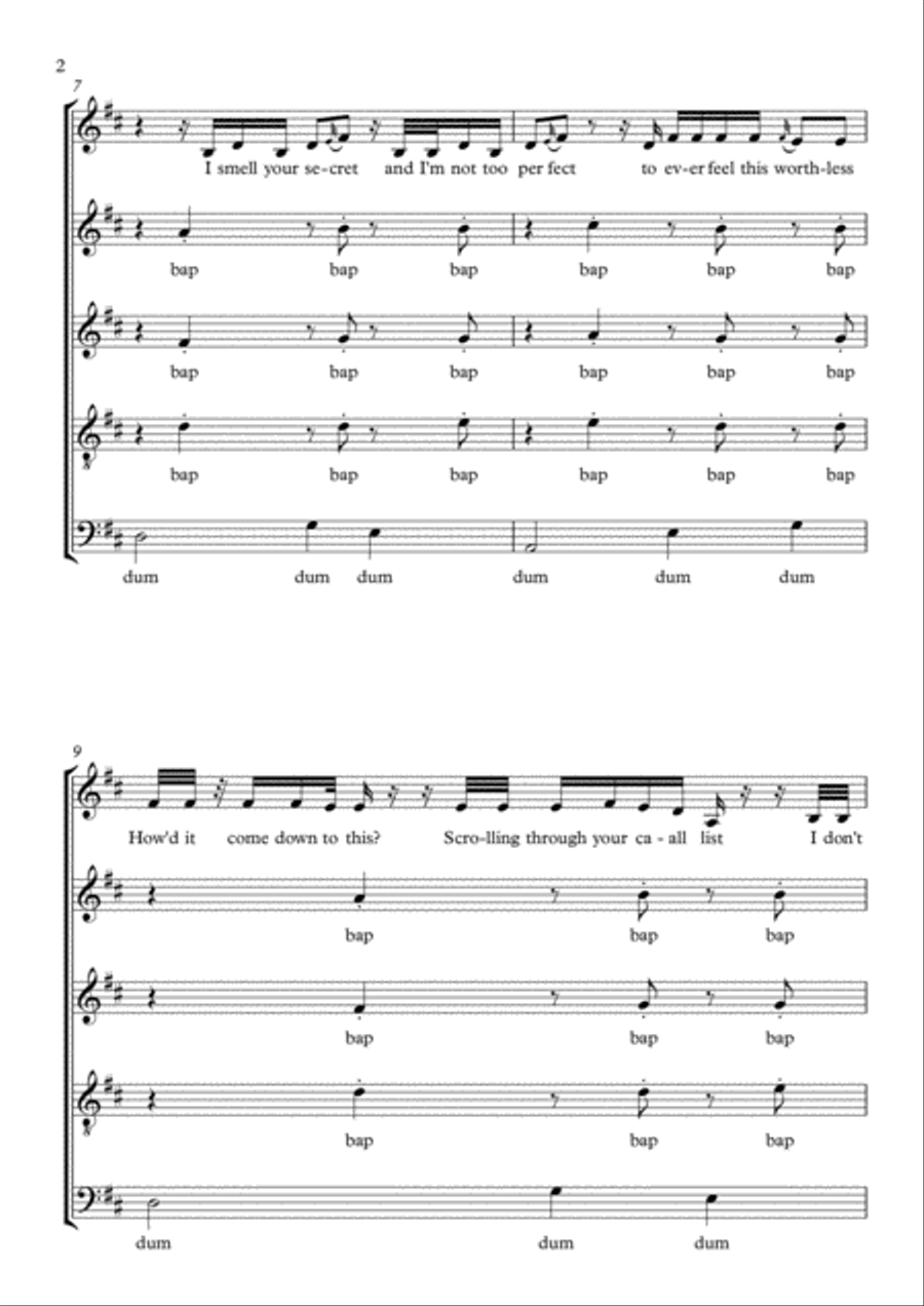 Hold Up Hold Up 4-Part scores gallery preview page 2
