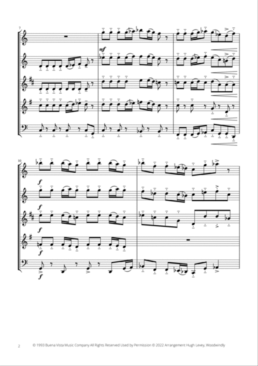 This Is Halloween Woodwind Quintet scores gallery preview page 4