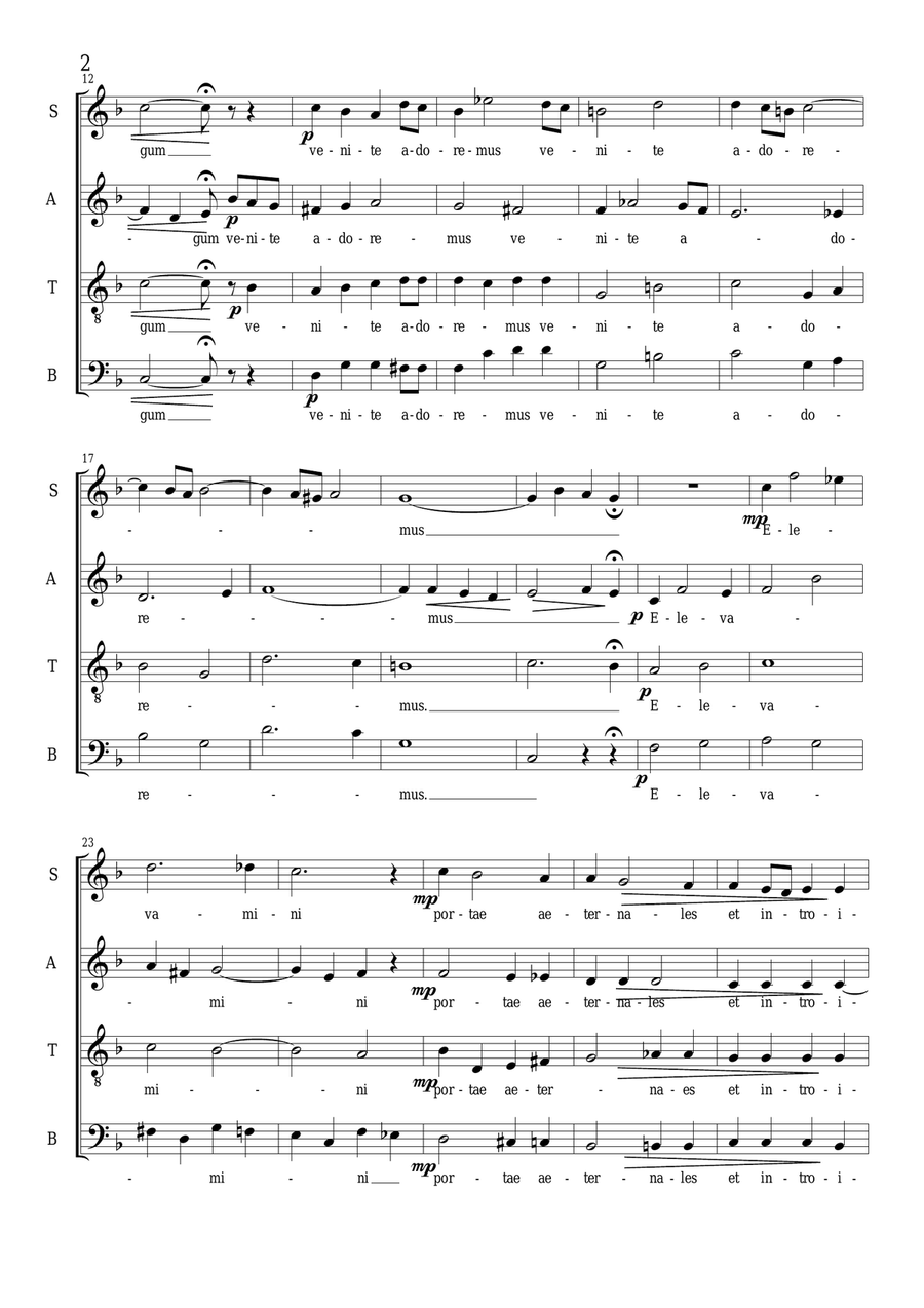 Jesum Christum regem - Antiphona for Choir SATB a cappella 4-Part scores gallery preview page 2
