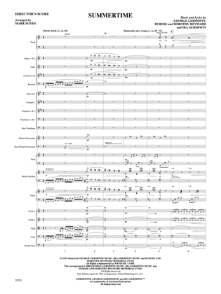 Summertime (from the musical Porgy and Bess): Score