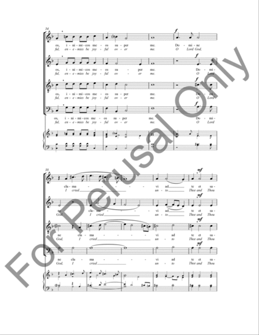 Exaltabo Te Domine 4-Part scores gallery preview page 6