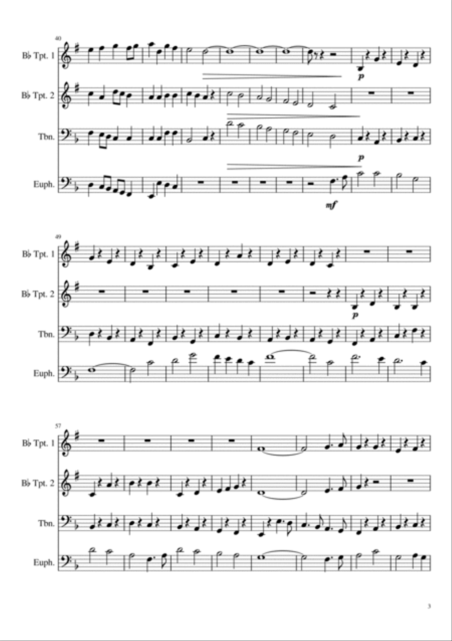 March - Second Suite in F Brass Ensemble scores gallery preview page 3