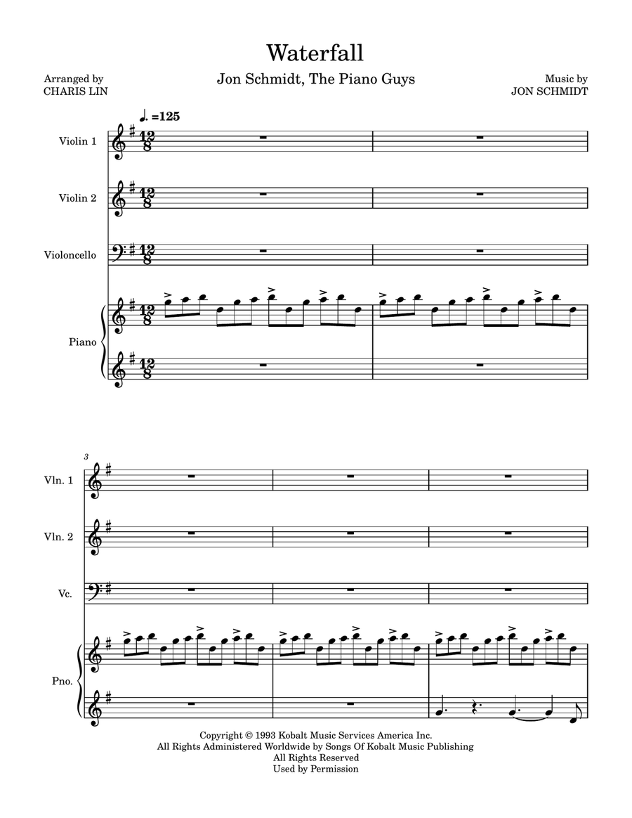 Waterfall Piano Quartet scores gallery preview page 1