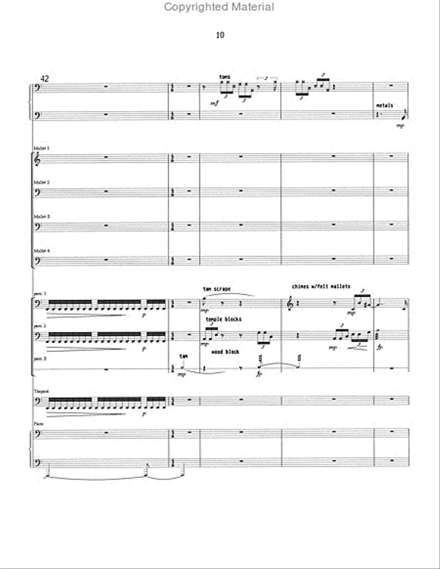 Song of Middle Earth Percussion Ensemble scores gallery preview page 11
