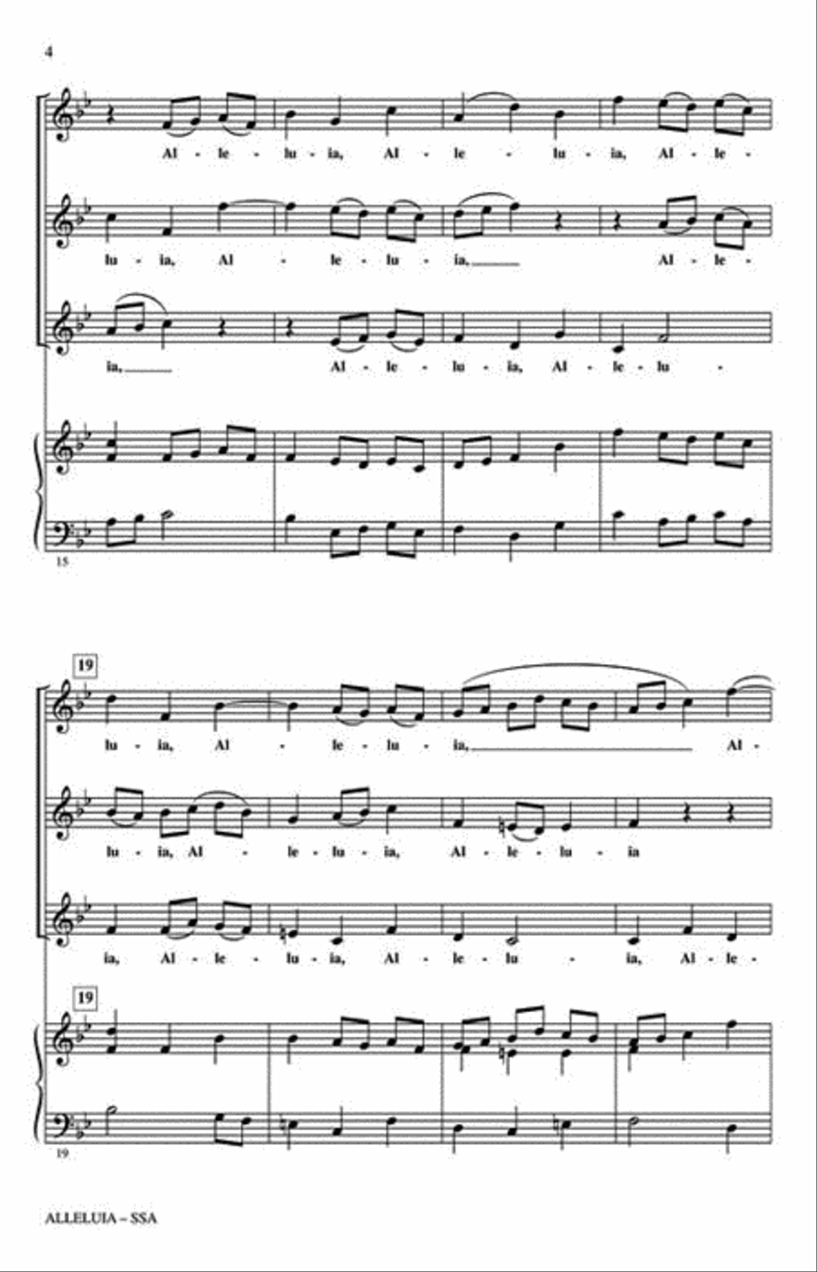 Alleluia SSA scores gallery preview page 3